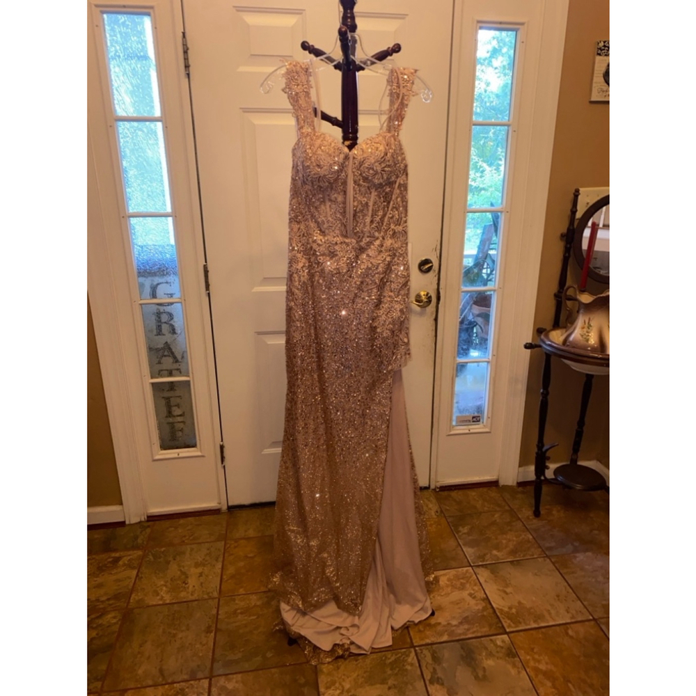 Women's Dancing Queen Dress, Gold, XL